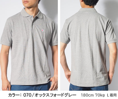 CHAMPION チャンピオン ポロシャツ 鹿の子 ワンポイントロゴ (C3-Z358)
