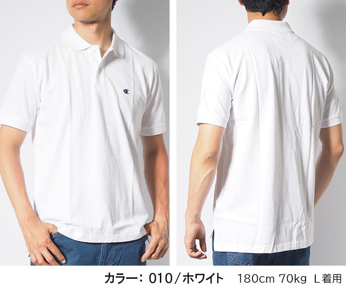 CHAMPION チャンピオン ポロシャツ 鹿の子 ワンポイントロゴ (C3-Z358)