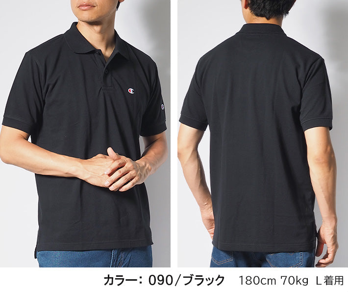 CHAMPION チャンピオン ポロシャツ 鹿の子 ワンポイントロゴ (C3-Z358)