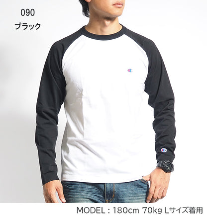 CHAMPION チャンピオン ロンT 長袖 ラグラン 胸ロゴ (C3-Y429)