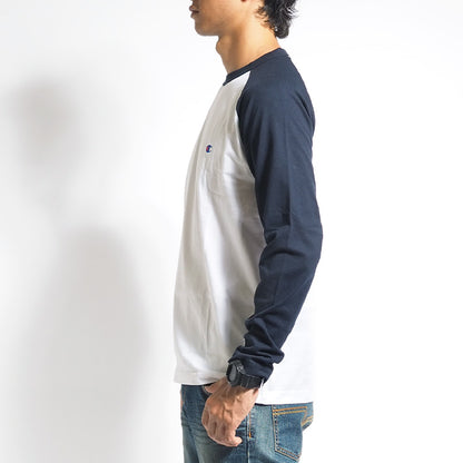 CHAMPION チャンピオン ロンT 長袖 ラグラン 胸ロゴ (C3-Y429)
