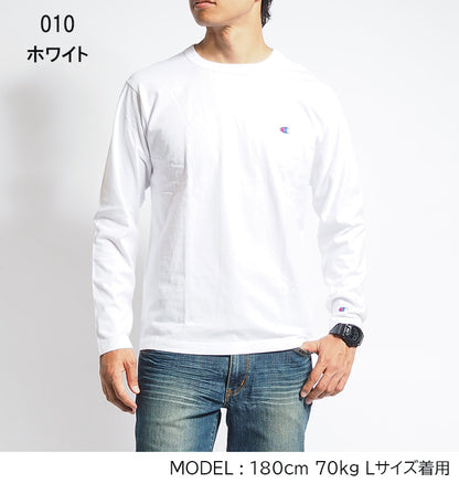 CHAMPION チャンピオン ロンT 長袖 ワンポイントロゴ (C3-Y428)