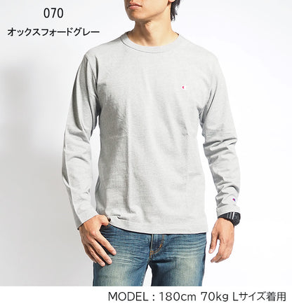 CHAMPION チャンピオン ロンT 長袖 ワンポイントロゴ (C3-Y428)