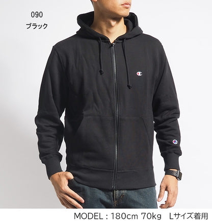 CHAMPION チャンピオン ジップパーカー 裏毛 ワンポイントロゴ (C3-Y137)