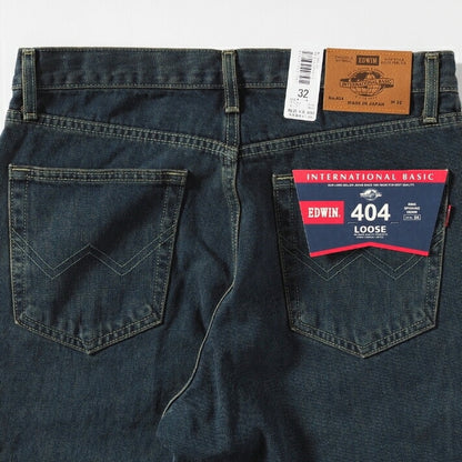 【大きいサイズ】EDWIN 404 ゆったりストレート ジーンズ デニムパンツ 綿100% 股上深め 日本製 (E404)