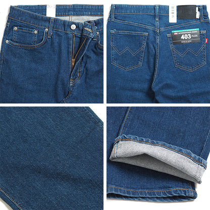 【大きいサイズ】EDWIN 403 FLEX ふつうのストレート やわらかストレッチ 股上深め 日本製 (E403F)