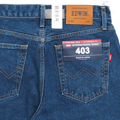 EDWIN エドウィン 402 すっきりストレート ジーンズ デニムパンツ 綿100% 股上深め 日本製 (E402)