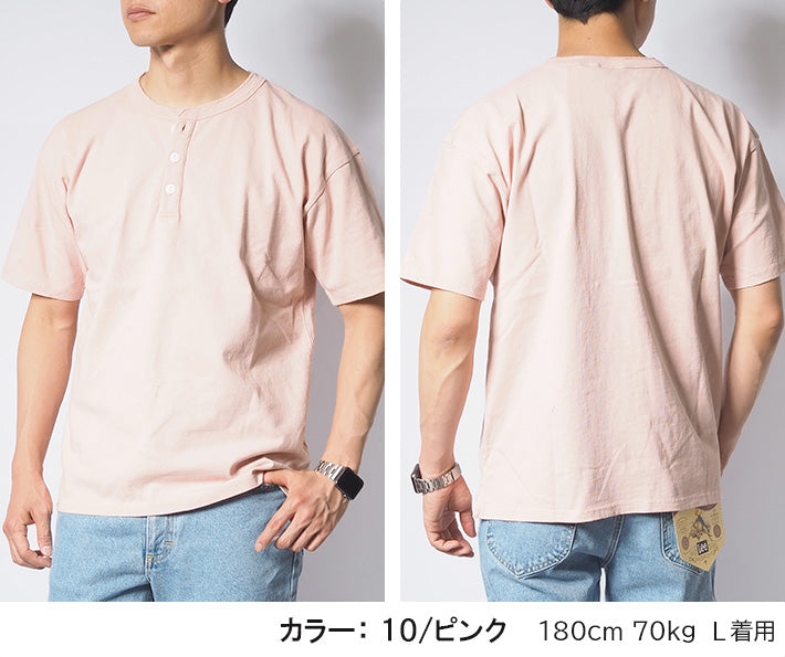 Goodwear グッドウェア Tシャツ 半袖 ヘンリーネック レギュラー USAコットン (2W7-2522)