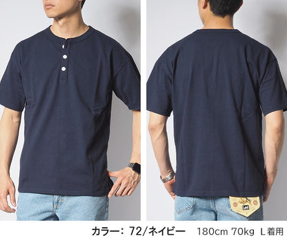 Goodwear グッドウェア Tシャツ 半袖 ヘンリーネック レギュラー USAコットン (2W7-2522)
