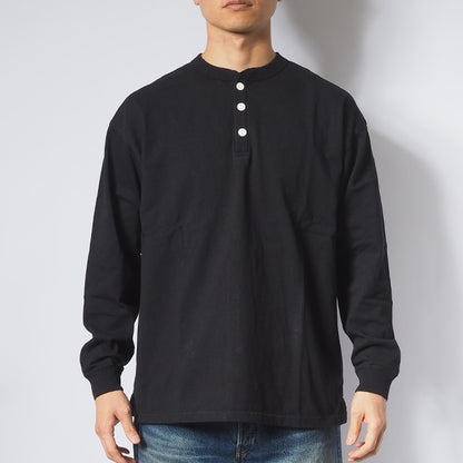 Goodwear グッドウェア ロンT 長袖 ヘンリーネック ビッグシルエット USAコットン (2W7-61206)