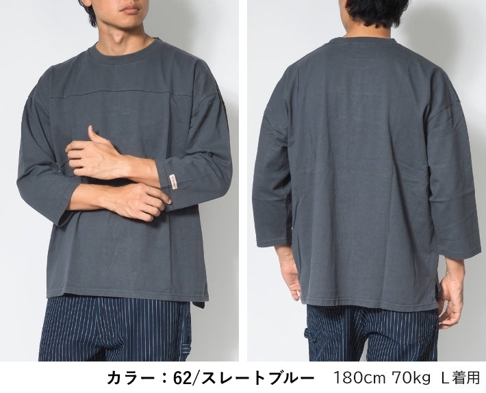 Goodwear グッドウェア ロンT 七分袖 フットボール ビッグシルエット USAコットン (2W7-0505)