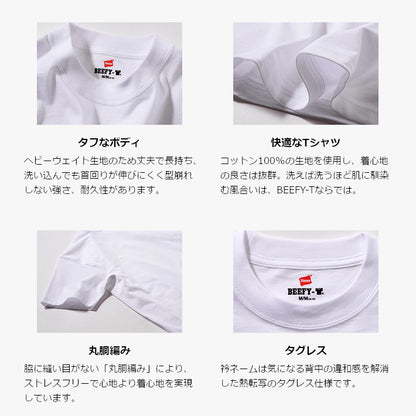 HANES ヘインズ ビーフィー Tシャツ 半袖 無地 厚手 (H5180)