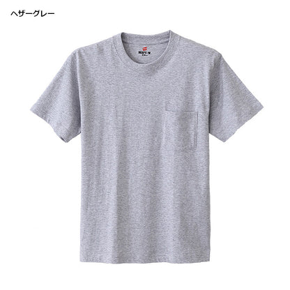 HANES ヘインズ ビーフィー ポケット Tシャツ 半袖 無地 厚手 (H5190)