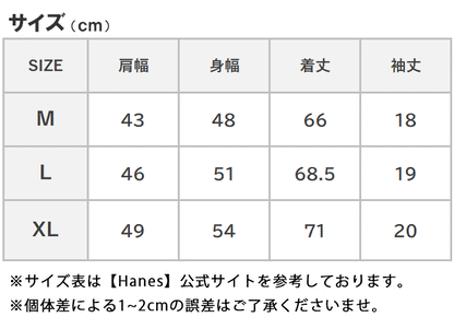 HANES ヘインズ 2パックTシャツ 半袖 2枚組 ジャパンフィット (H5310 H5320)