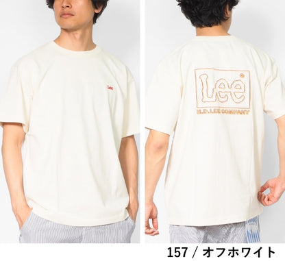 Lee リー Tシャツ 半袖 バックロゴ 刺繍 ツートーンロゴ (LT3187)