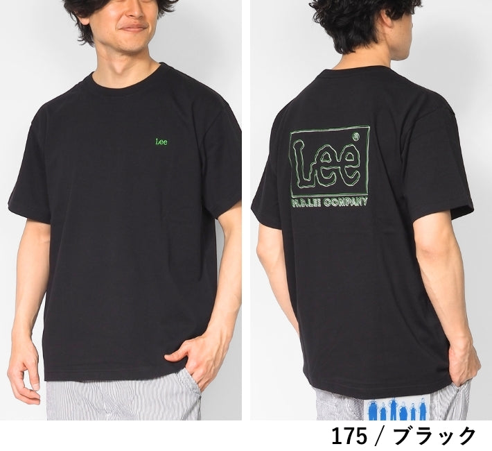 Lee リー Tシャツ 半袖 バックロゴ 刺繍 ツートーンロゴ (LT3187)