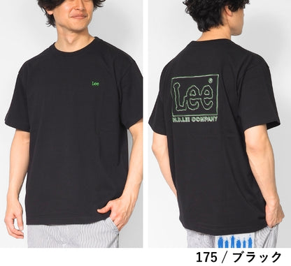 Lee リー Tシャツ 半袖 バックロゴ 刺繍 ツートーンロゴ (LT3187)
