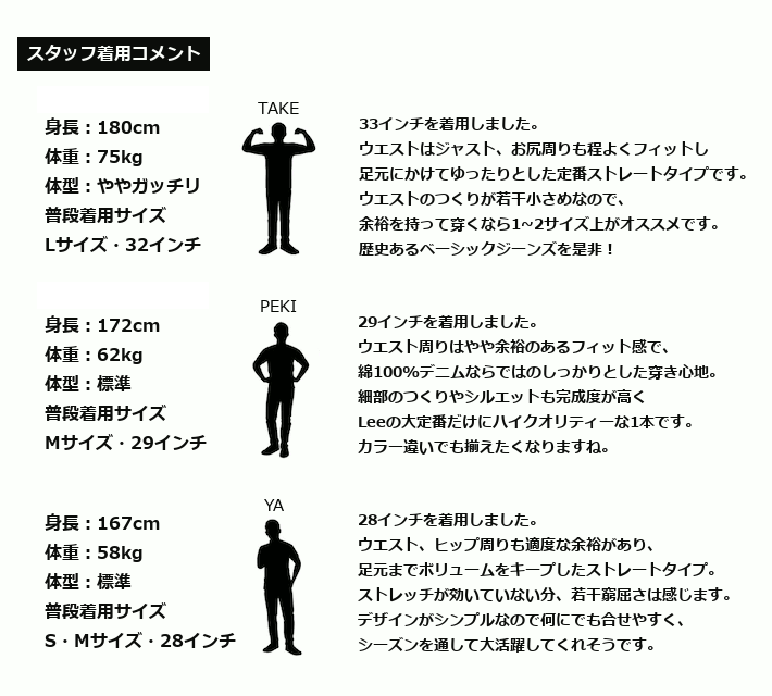 LEE リー ジーンズ デニム アメリカンスタンダード 200 フルカットストレート 股上深め 綿100% 日本製 (02000)