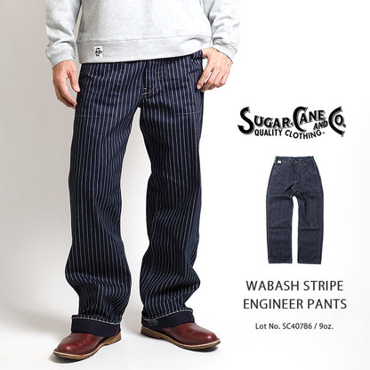 SUGAR CANE シュガーケーン ウォバッシュ ストライプ ワークパンツ (SC40786)