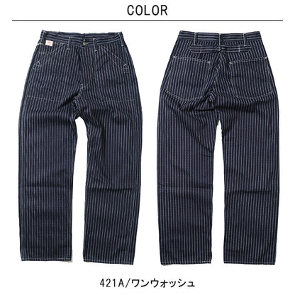 SUGAR CANE シュガーケーン ウォバッシュ ストライプ ワークパンツ (SC40786)