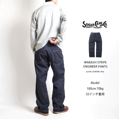 SUGAR CANE シュガーケーン ウォバッシュ ストライプ ワークパンツ (SC40786)