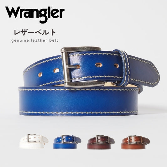 WRANGLER ラングラー レザーベルト 牛革 日本製 ぼかし 35mm ローラー (WR3535)