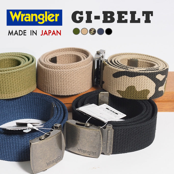 WRANGLER ラングラー ガチャベルト GIベルト キャンバス 日本製 (WR7001)